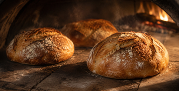 Baked on stone